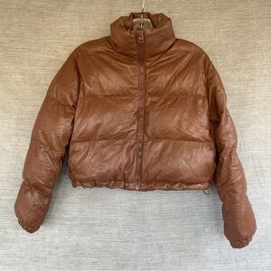 Wilfred Free Jacket Vista Puffer Winter Coat Brown Vegan Leather Women’s XS/S